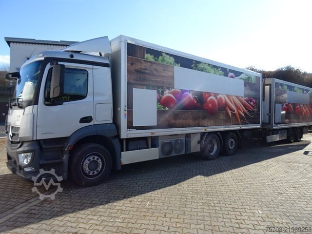 Kühlkoffer-LKW MERCEDES-BENZ 2540 Antos*Durchladbar*Frigoblock*2x LBW*kpl Zug