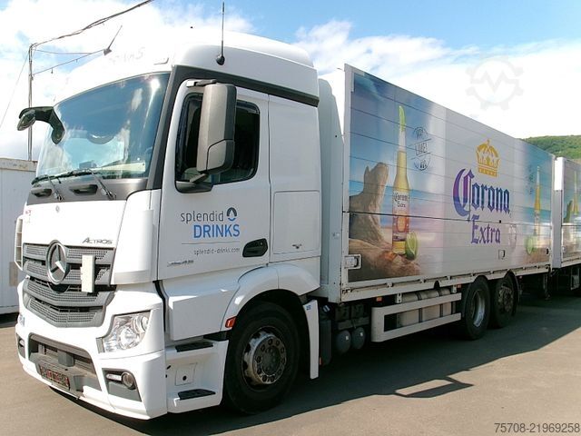 รถบรรทุกเครื่องดื่ม MERCEDES-BENZ 2545 Actros*kpl Zug*2x LBW*2x 7,7m*Lift/Lenk*Ret