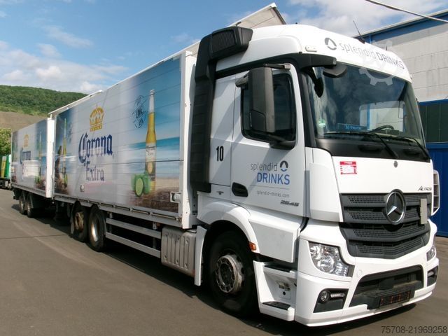 รถบรรทุกเครื่องดื่ม MERCEDES-BENZ 2545 Actros*kpl Zug*2x LBW*2x 7,7m*Lift/Lenk*Ret