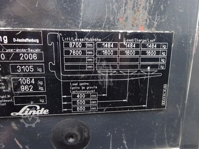 Reachtruck Linde R16X / 1600 kg / Reachtruck / Only for parts!