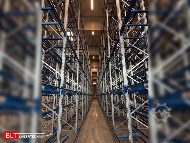 Estante pesado, estante industrial, estante de grande altura SSI Schäfer PR600 – 101 lfm | Höhe 4,90m Boden + 2 Ebenen | Fachlast bis 3500 kg