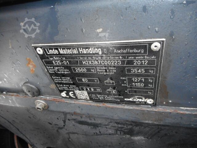 Viličar Linde E25-01 Triplex ( Batt. 2022 )