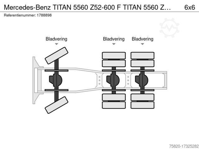 Heavy load Mercedes-Benz TITAN 5560  Z52-600 F TITAN 5560  Z52-600 F 6X6...