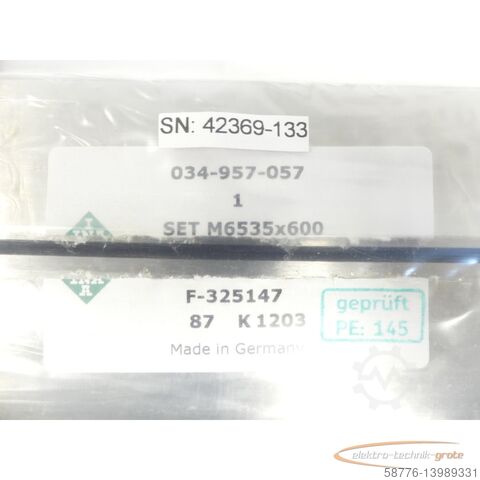 INA component INA 034-957-057 2x M- + V-Schiene + Nadelkäfig SN 42369-133 M6535x600 - ungebr.