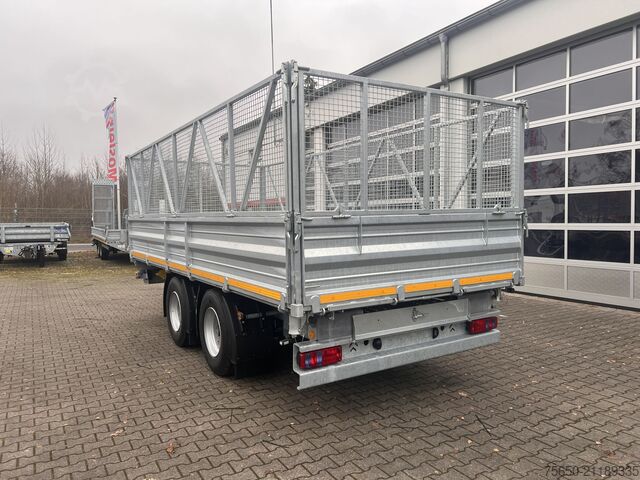 Самосвално ремарке Möslein TTD 19 AB  neuer 19 t Tandemkipper TiefladerGitteraufsatz