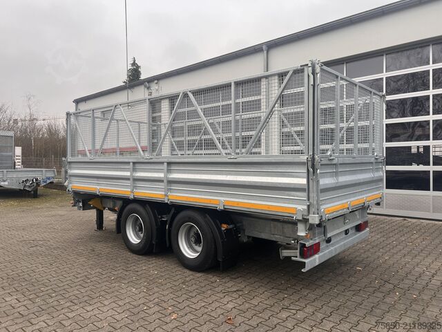 Самосвално ремарке Möslein TTD 19 AB  neuer 19 t Tandemkipper TiefladerGitteraufsatz