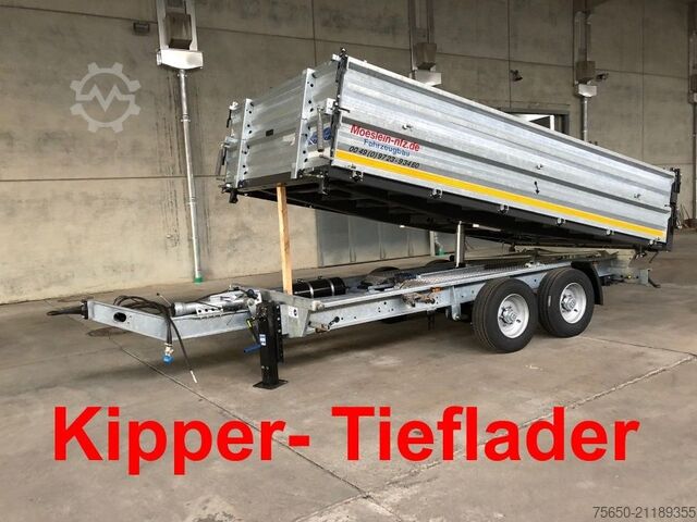 Самосвално ремарке Möslein TTD13- BA Verzinkt  13 t Tandem Kipper Tiefladermit Bordwand- Aufsatz-- Neufahrzeug --
