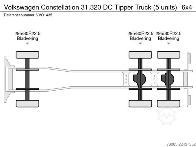 Camion de gunoi VW Constellation 31.320 DC Tipper Truck (5 units)