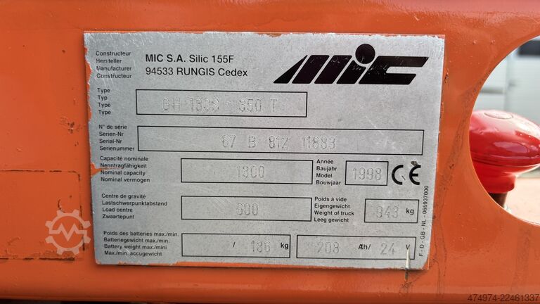 Manual stacker Mic gh 130s 350T