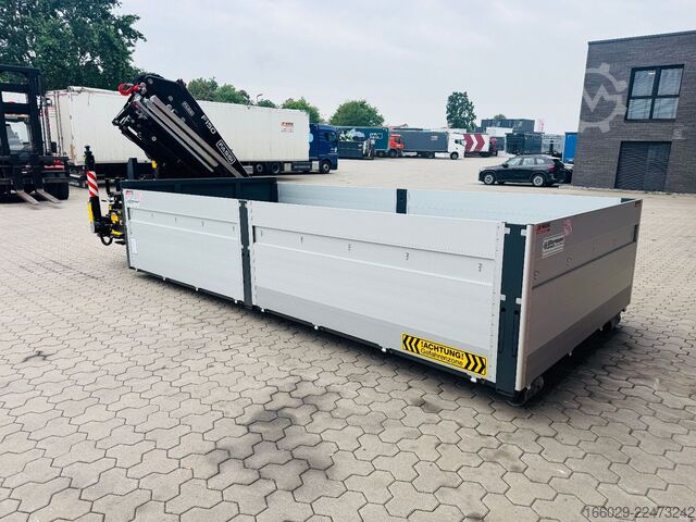 Polpriklopnik za zamenljive nadgradnje  Abrollcontainer Container 6,5 m Kran  Fassi F150