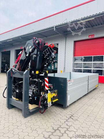 Polpriklopnik za zamenljive nadgradnje  Abrollcontainer Container 6,5 m Kran  Fassi F150