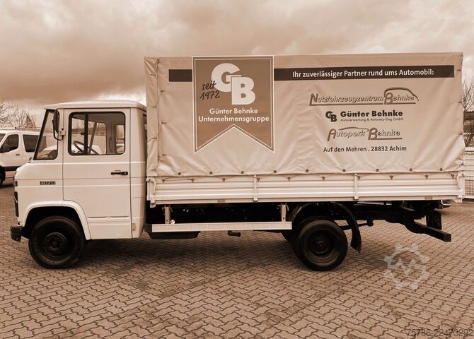 Camión plataforma con toldo MAN TGL 12.220 BL/ 7m Pritsche/ LBW 1.5t/ AC/