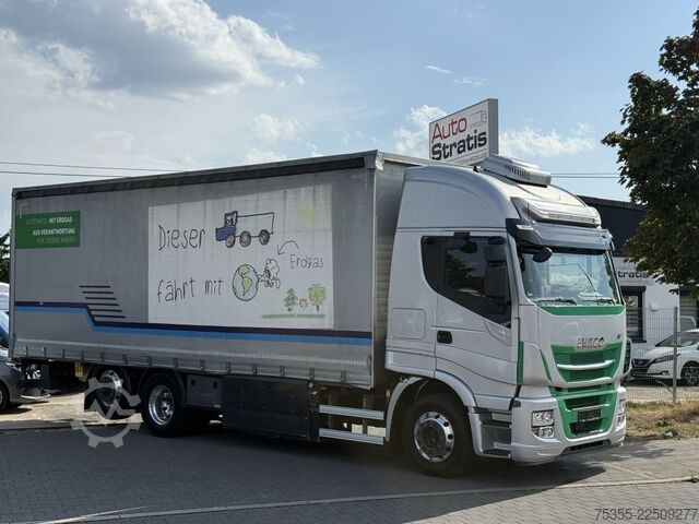 Platformas kravas automašīna ar tentu IVECO Stralis AS260S46 CNG Standklima Intarder 8xTank