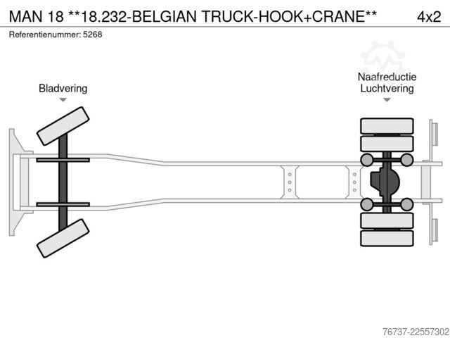  MAN 18 **18.232-BELGIAN TRUCK-HOOK+CRANE**