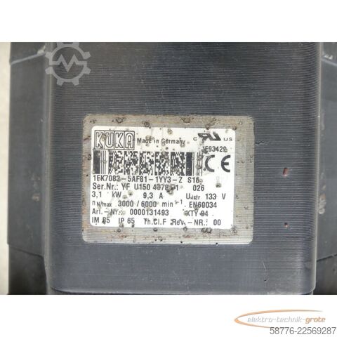제어 장치 KUKA 1FK7083-5AF81-1YY3-Z S16 Servomotor SN: YFU1504678191026