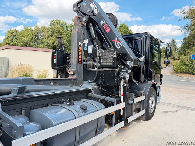Camión portacontenedores de gancho DAF CF 6x2 lift/lenk Abrollkipper KRAN 22m FUNK