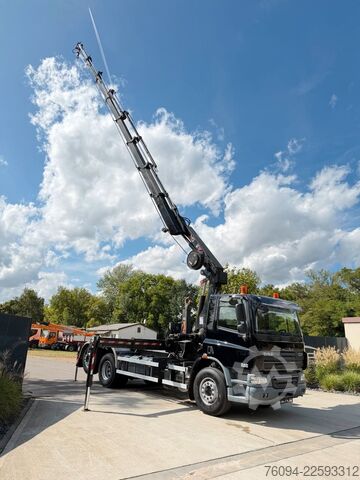 Camión portacontenedores de gancho DAF CF 6x2 lift/lenk Abrollkipper KRAN 22m FUNK