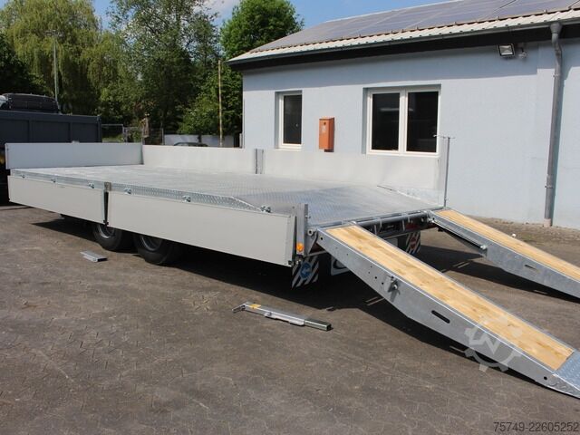 Remolque de plataforma baja fliegl TPS 118 Plattform 6.2m! mit Rampen NEU