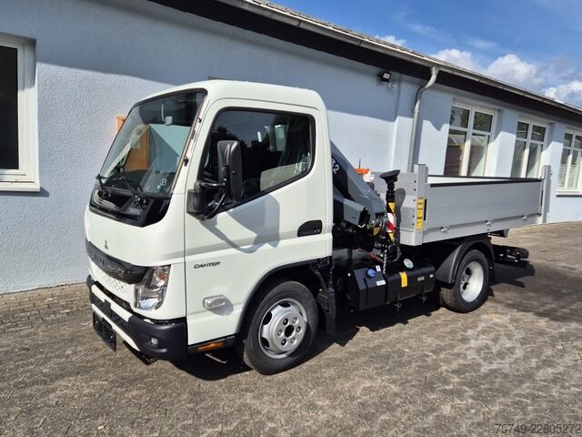 Furgón volquete Fuso 3S15 Kipper mit Ladekran Funk 3x hydr. Kran