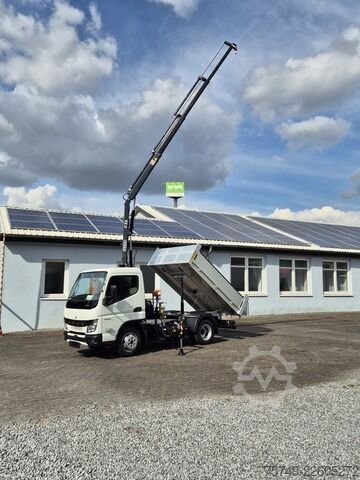 Furgón volquete Fuso 3S15 Kipper mit Ladekran Funk 3x hydr. Kran