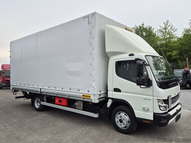 Transportador con plataforma y toldo Fuso Canter 7C18 Aut., Bordwand Pritsche Plane 6Tkm!