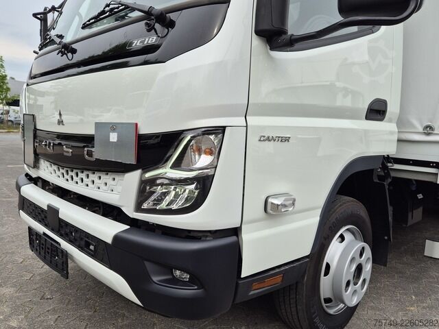 Transportador con plataforma y toldo Fuso Canter 7C18 Aut., Bordwand Pritsche Plane 6Tkm!