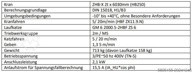Gru per interni ABUS ZHB-X 2000kg