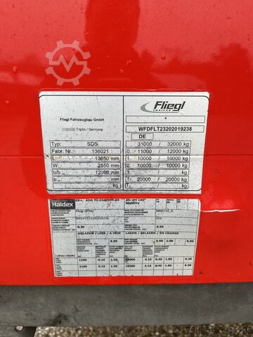 Skjutbara presenningar Fliegl SDS / Mega - Jumbo - Volume / Curtainside / 2 a...