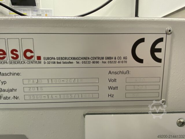 Máquina de serigrafia com secador ESC PAJD 1100-2C/IR