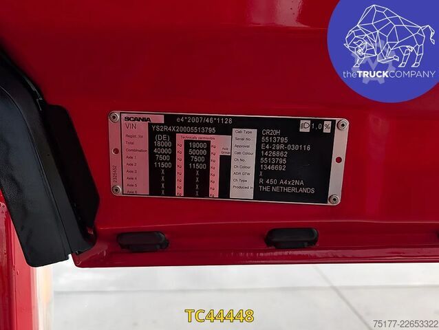 Substâncias perigosas Scania R 450