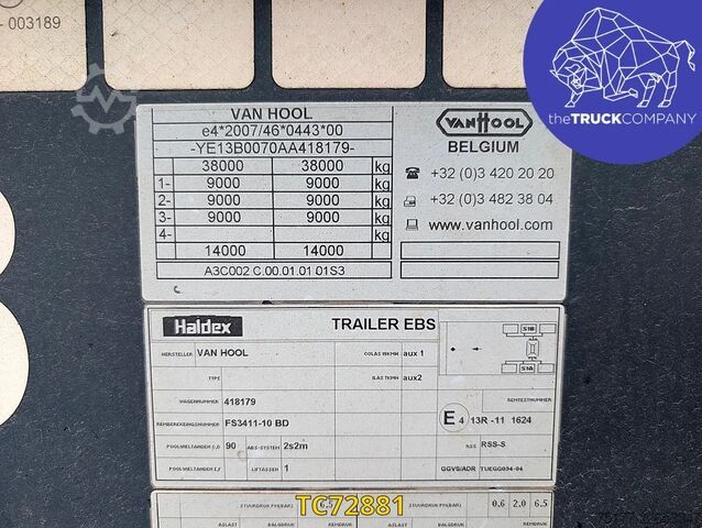 Containertransport Vanhool 40/45'