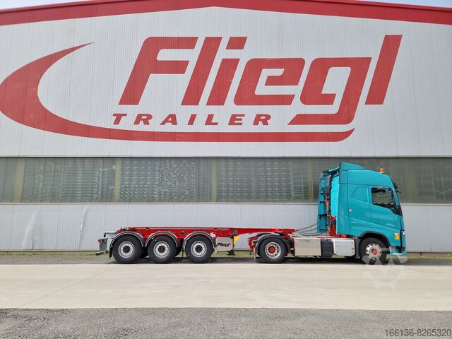 Poluprikolica šasija za kontejnere Fliegl SDS 380 für 20 Fuß light mit 725 mm Überhang