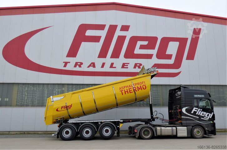 Semi-tipper trailer Fliegl 2 oder 3-Achs Thermokipper Asphaltprofi