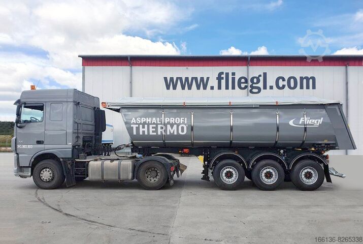 Semi-tipper trailer Fliegl 2 oder 3-Achs Thermokipper Asphaltprofi