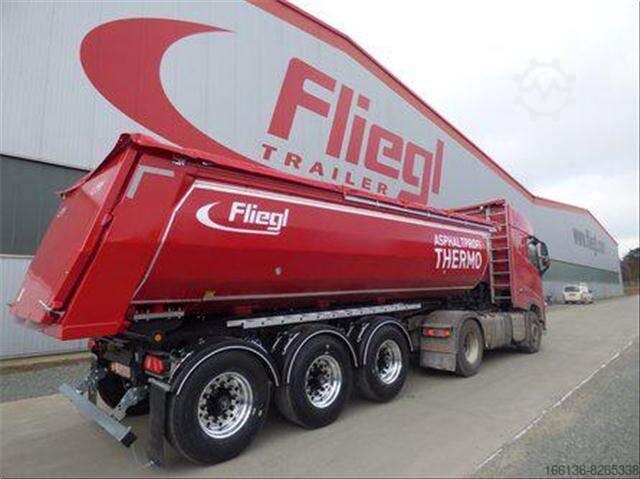 Semi-tipper trailer Fliegl 2 oder 3-Achs Thermokipper Asphaltprofi