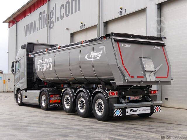 Semi-tipper trailer Fliegl 2 oder 3-Achs Thermokipper Asphaltprofi