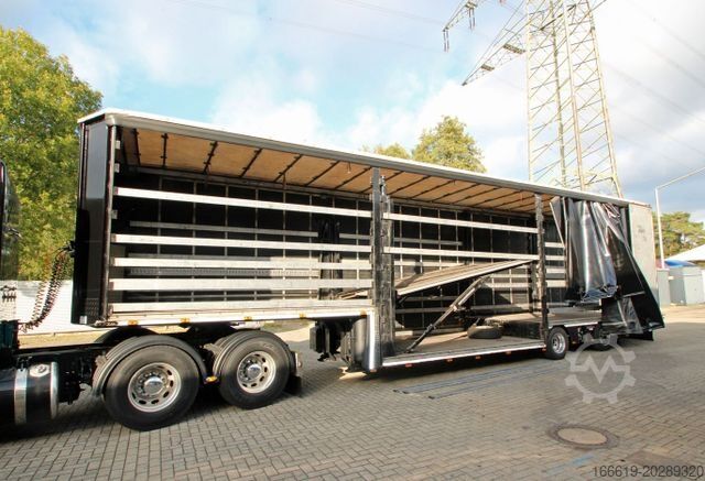 مقطورة نصف منخفضة  Geschlossener Autotransporter/Maschinentransport