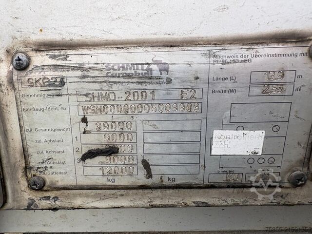 čemodāns Schmitz SKO 24 3-Axle Box / SAF Axles / Discbrakes / Li...