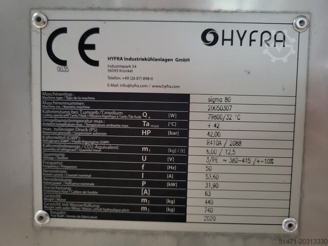 Chladiaci stroj Hyfra Sigma 80