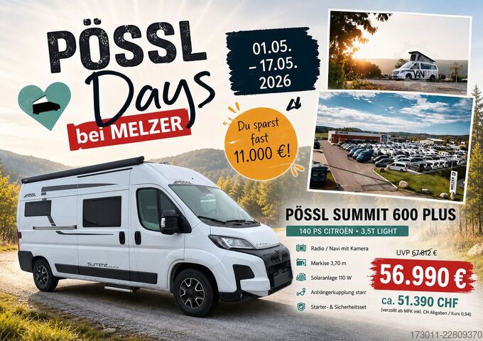 Autocamper PÖSSL Summit 600 Plus Markise Solar Navi AHK