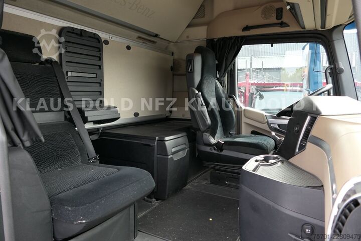 Flatbed truck with tarp MERCEDES-BENZ Actros 1863 Pritsche Plane Retarder LBW Euro 6