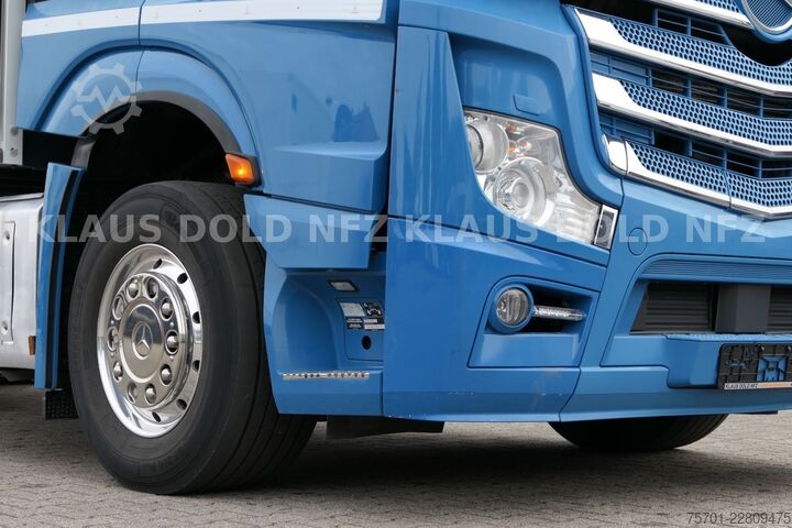 Flatbed truck with tarp MERCEDES-BENZ Actros 1863 Pritsche Plane Retarder LBW Euro 6