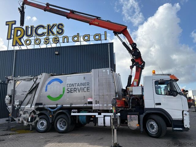 Φορτηγό γερανού Volvo FM 370 EEV 6X2 + HIAB 244 EP-3 HIPRO + WASH/VAC...