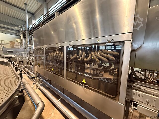 Γραμμή εμφιάλωσης γυάλινων φιαλών μίας χρήσης από Krones, KHS Meypack, Kisters, Logopack (1999) Krones, KHS Abfülllinie für Glasflaschen (Einweg)