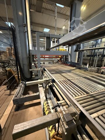 Γραμμή εμφιάλωσης γυάλινων φιαλών μίας χρήσης από Krones, KHS Meypack, Kisters, Logopack (1999) Krones, KHS Abfülllinie für Glasflaschen (Einweg)