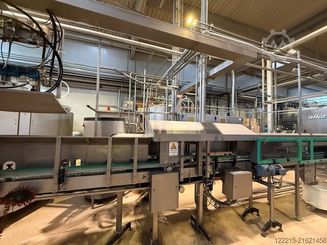 Γραμμή εμφιάλωσης γυάλινων φιαλών μίας χρήσης από Krones, KHS Meypack, Kisters, Logopack (1999) Krones, KHS Abfülllinie für Glasflaschen (Einweg)