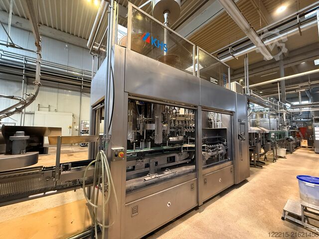 Γραμμή εμφιάλωσης γυάλινων φιαλών μίας χρήσης από Krones, KHS Meypack, Kisters, Logopack (1999) Krones, KHS Abfülllinie für Glasflaschen (Einweg)