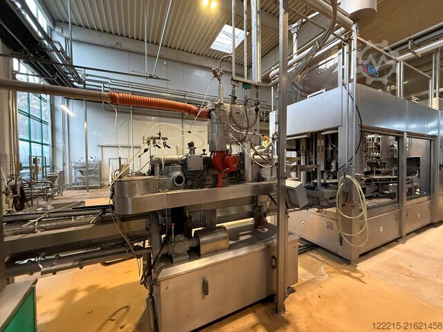 Γραμμή εμφιάλωσης γυάλινων φιαλών μίας χρήσης από Krones, KHS Meypack, Kisters, Logopack (1999) Krones, KHS Abfülllinie für Glasflaschen (Einweg)