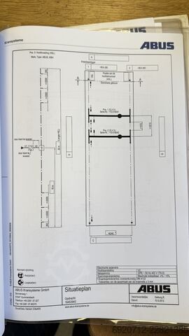 2x 16.240 mm / 5 t + Stahlkonstruktion Abus Overhead crane