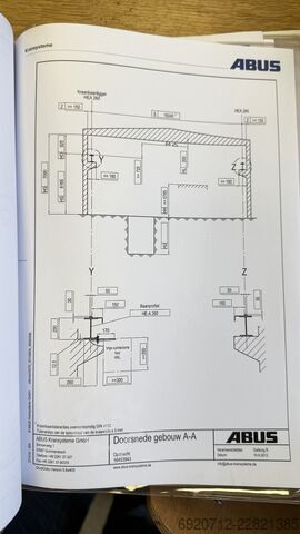 2x 16.240 mm / 5 t + Stahlkonstruktion Abus Overhead crane